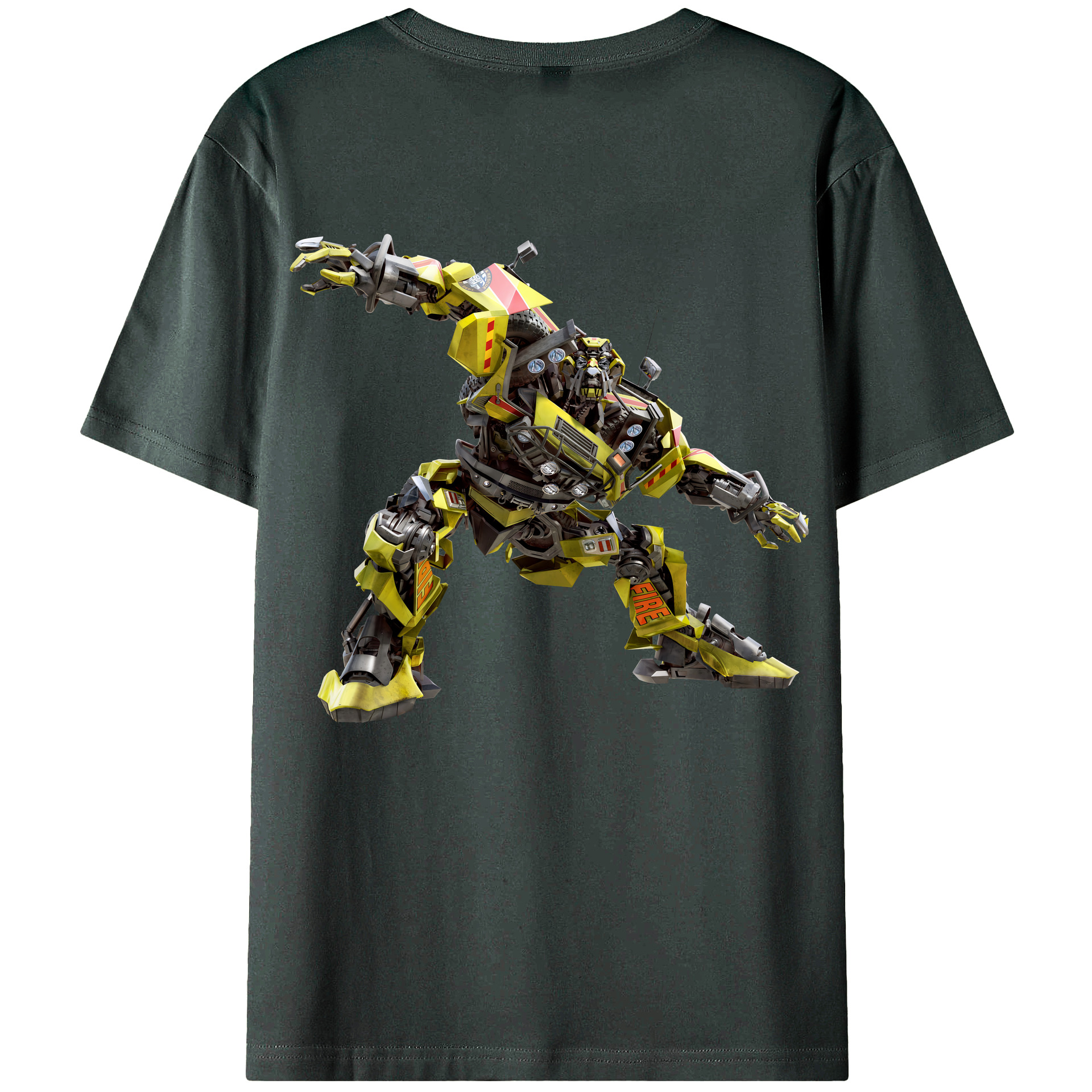 （画像用） Transformers トランスフォーマー 綿100％ メンズ半袖Tシャツ（バックプリント） 通気性